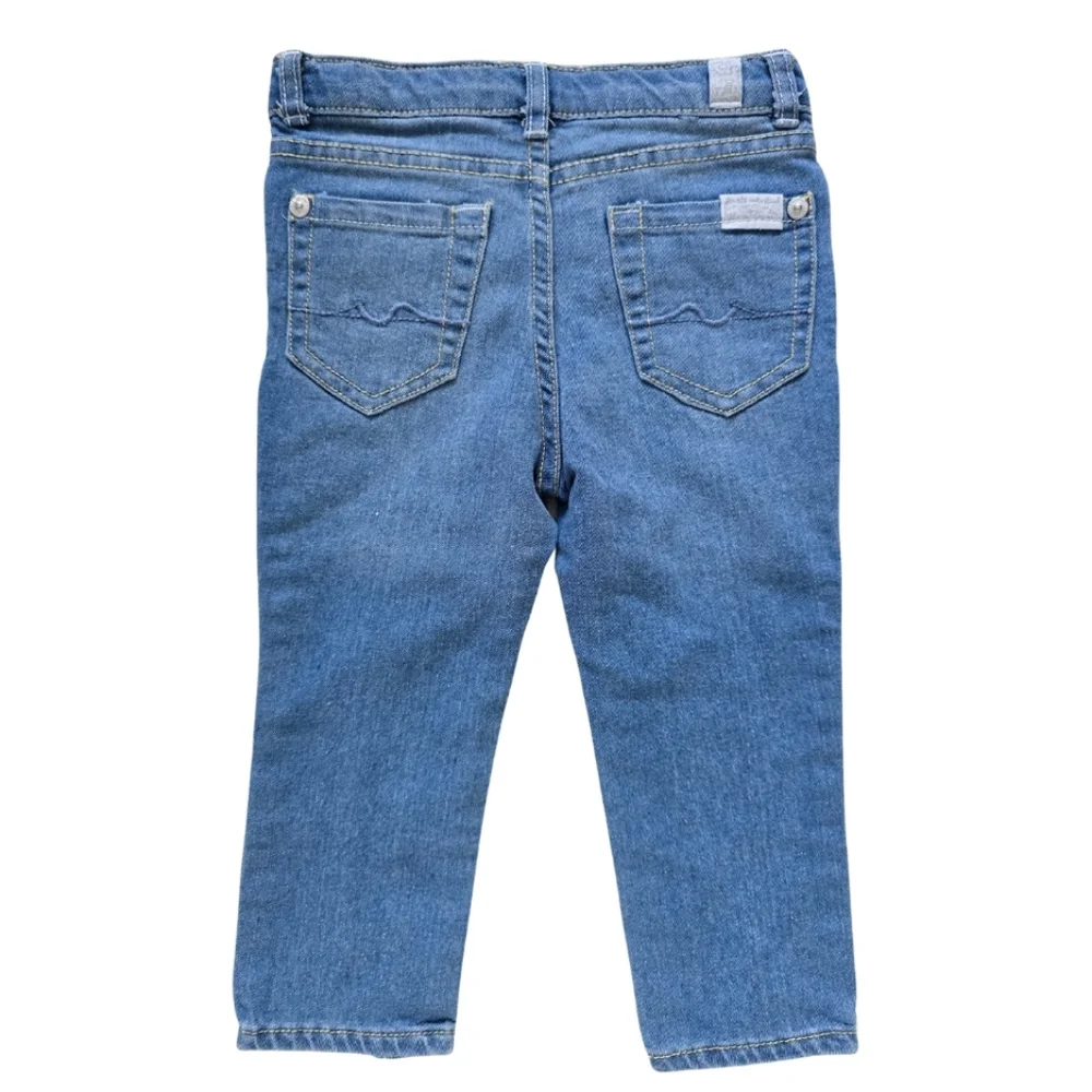 7FAM 7 For All Mankind Toddler Girls Jeans Denim 2T Split Ankle Skinny